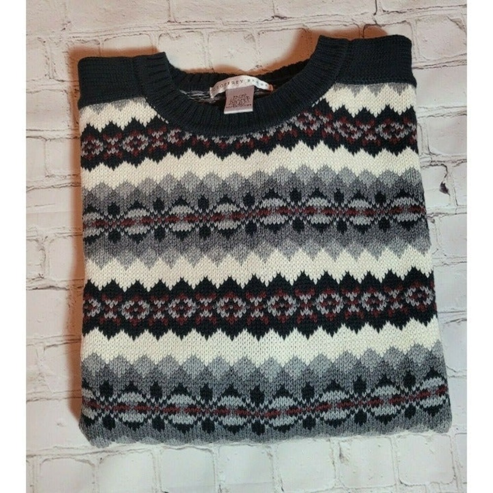 Geoffrey Beene Men's Cotton Knit Multicolor Sweater, Size XL,